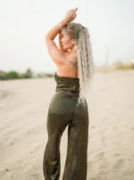 Glittery Gold Top and Pants Set - Image 2