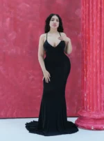 Long dress with open back