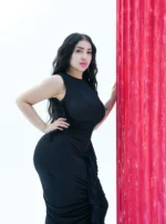 Long ruffled sleeveless dress - Image 4