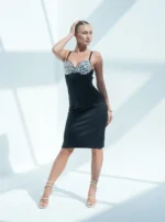 Midi dress with embellished bodice