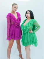 Short tulle dress with open neckline - Image 7