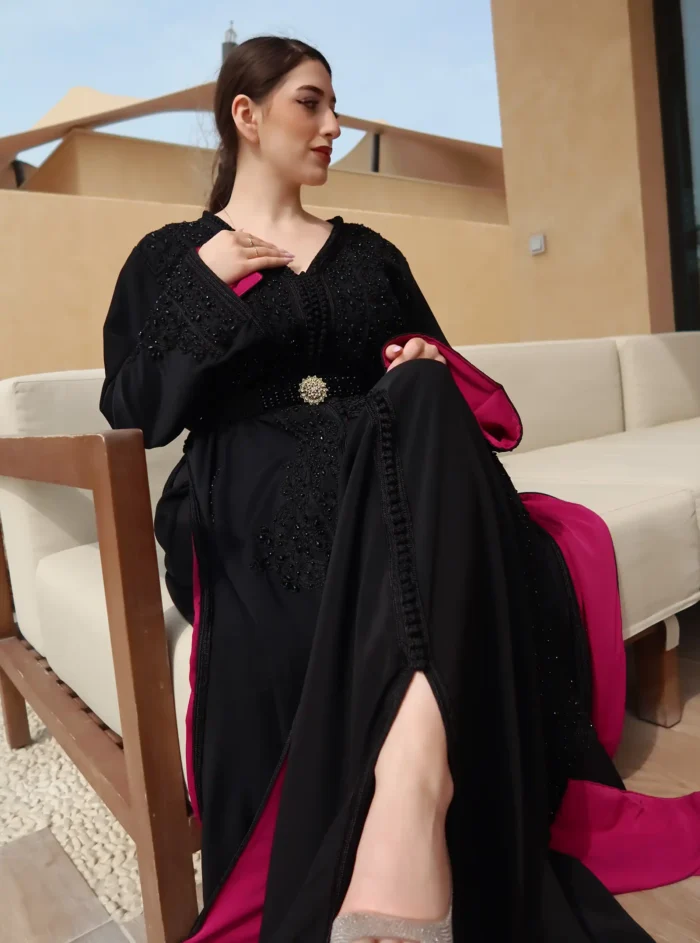 Black And Purple Caftan - Image 4