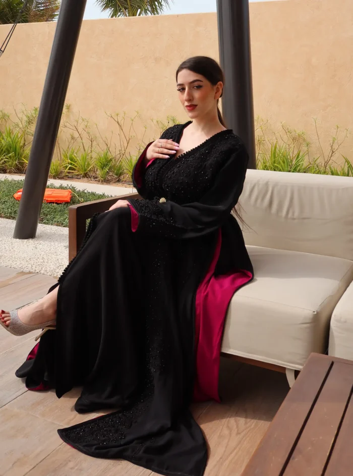 Black And Purple Caftan - Image 1