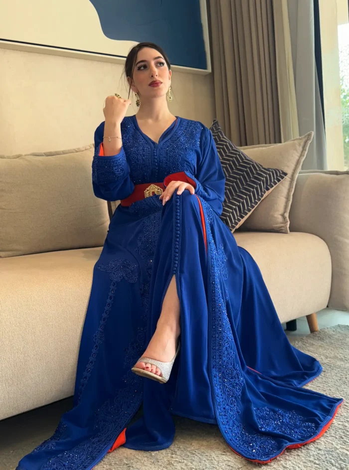 Blue And Orange Caftan - Image 5