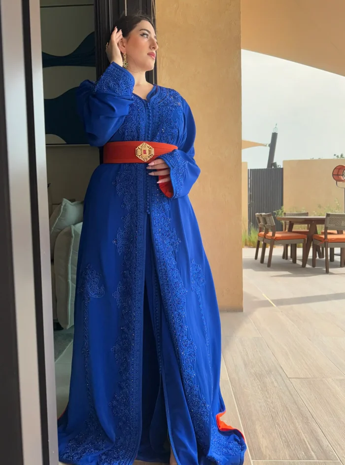 Blue And Orange Caftan - Image 1