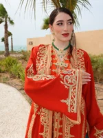 Gold Orange And Green Caftan - Image 3
