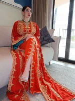 Gold Orange And Green Caftan - Image 2