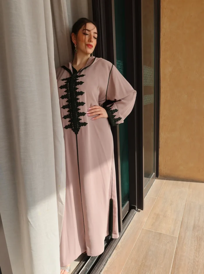 Jellaba Nude & Green Two Pieces - Image 3