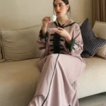 Jellaba Nude & Green Two Pieces