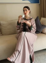 Jellaba Nude & Green Two Pieces