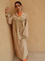 Jellaba Orange & Beige Two Pieces - Image 3