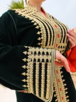 Velvet Caftan Dark Green - Image 4