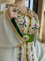 White And Green Caftan - Image 2