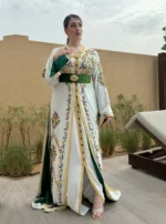 White And Green Caftan